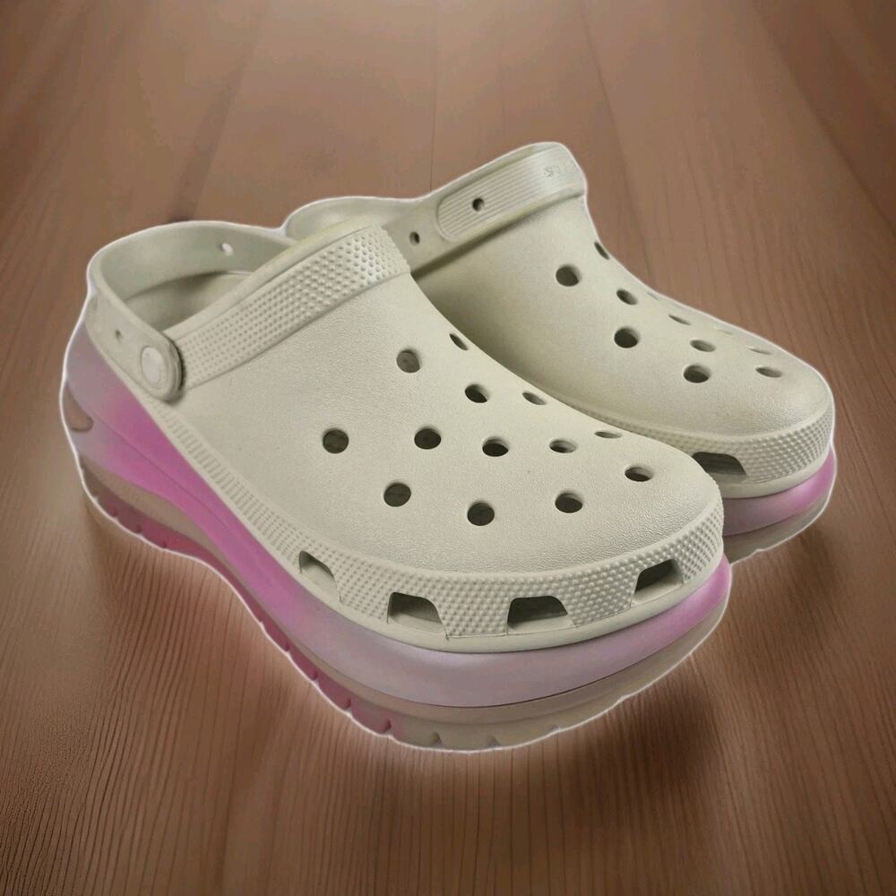 Crocs Mega Crush Platform Clog Drip Bone Size 11